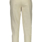 Elegant Beige Cotton Joggers with Ankle Elastic