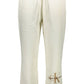 Elegant Sporty Fleece Trousers in White