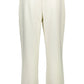 Elegant Sporty Fleece Trousers in White