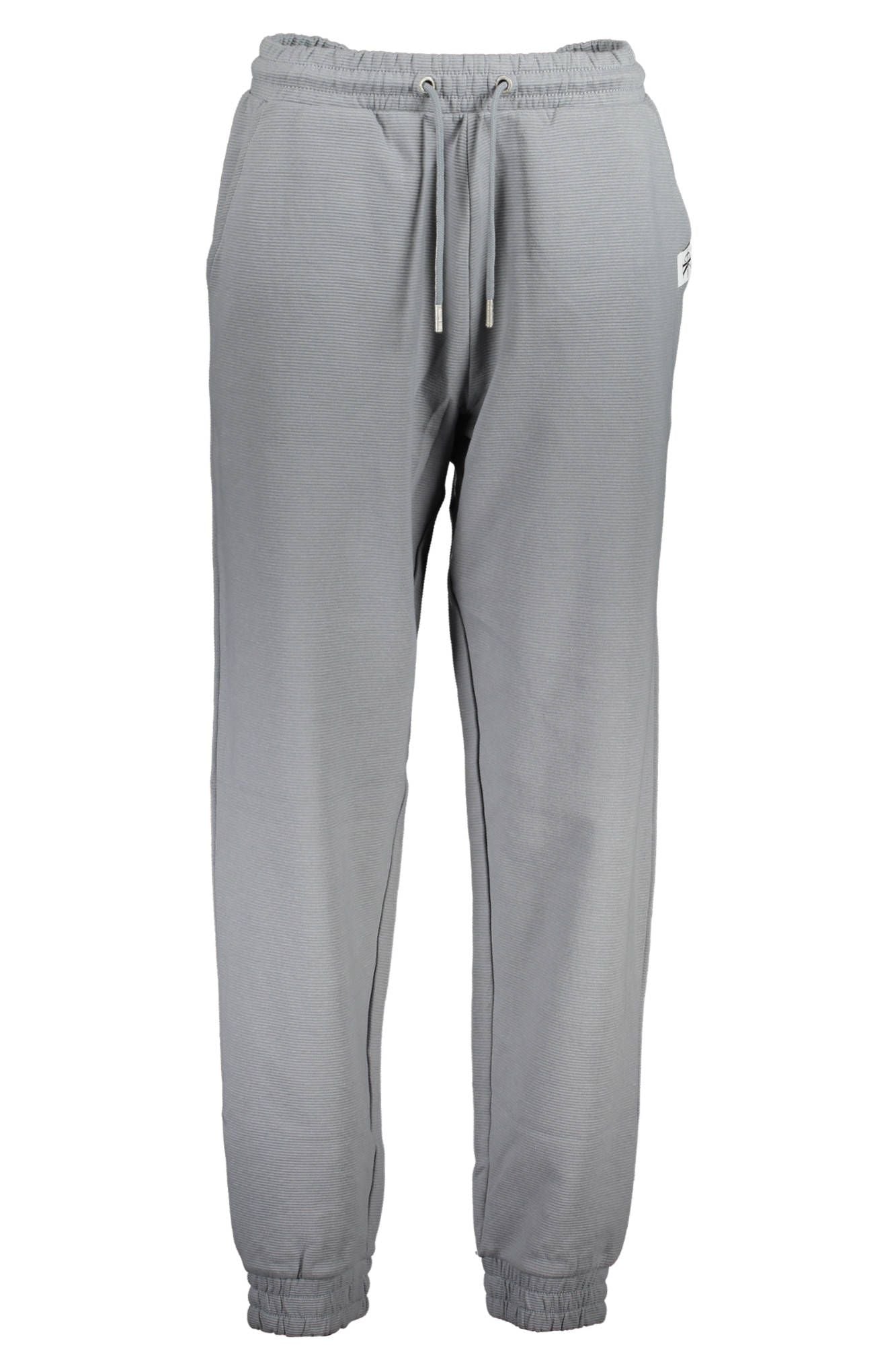 Chic Gray Cotton Sports Trousers