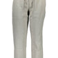Chic Gray Sports Trousers with Logo Detail