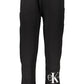 Chic Sporty Fleece Trousers with Embroidery Detail