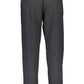 Sleek Black Cotton Sports Trousers with Reflective Details