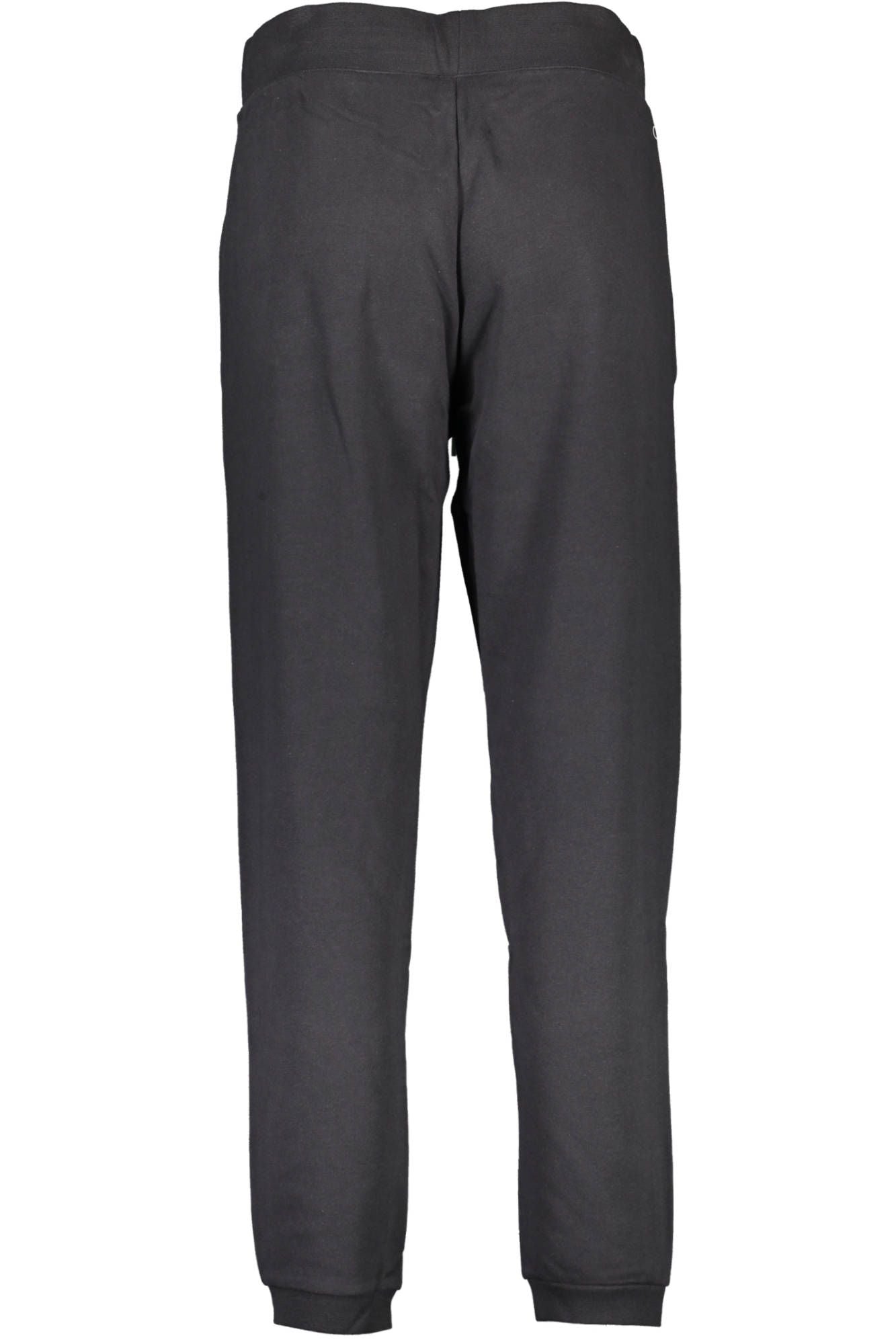 Sleek Black Cotton Sports Trousers with Reflective Details