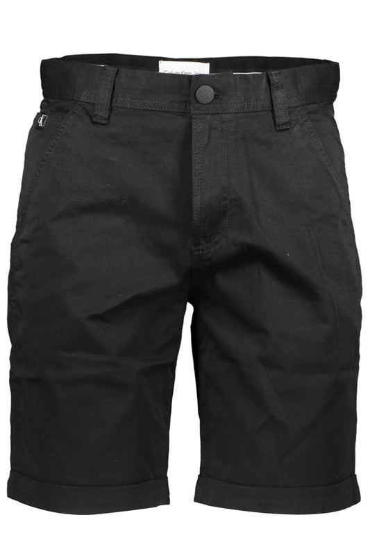 Svelte Black Cotton Shorts