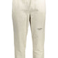 Beige Cotton Sports Trousers with Logo