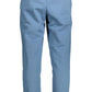 Chic Blue Sports Trousers with Print Logo