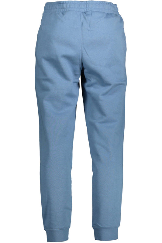 Chic Blue Sports Trousers with Print Logo