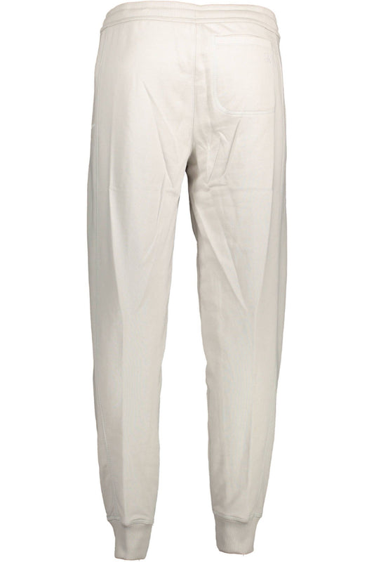 Chic Gray Cotton Sports Trousers