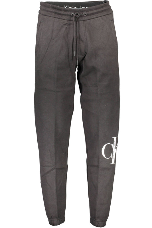 Sleek Black Sports Trousers with Ankle Elastic