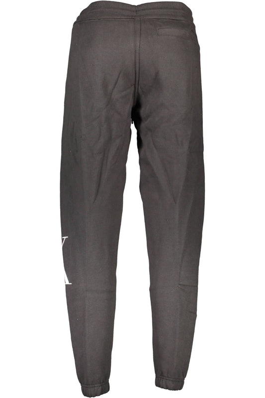 Sleek Black Sports Trousers with Ankle Elastic