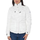 Elegant White Down Jacket with Removable Hood
