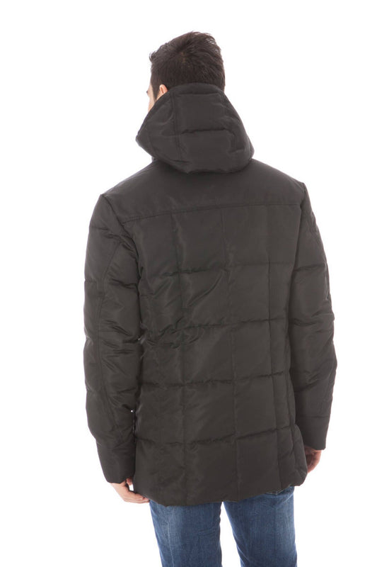 Sleek Long Sleeve Down Jacket with Hood