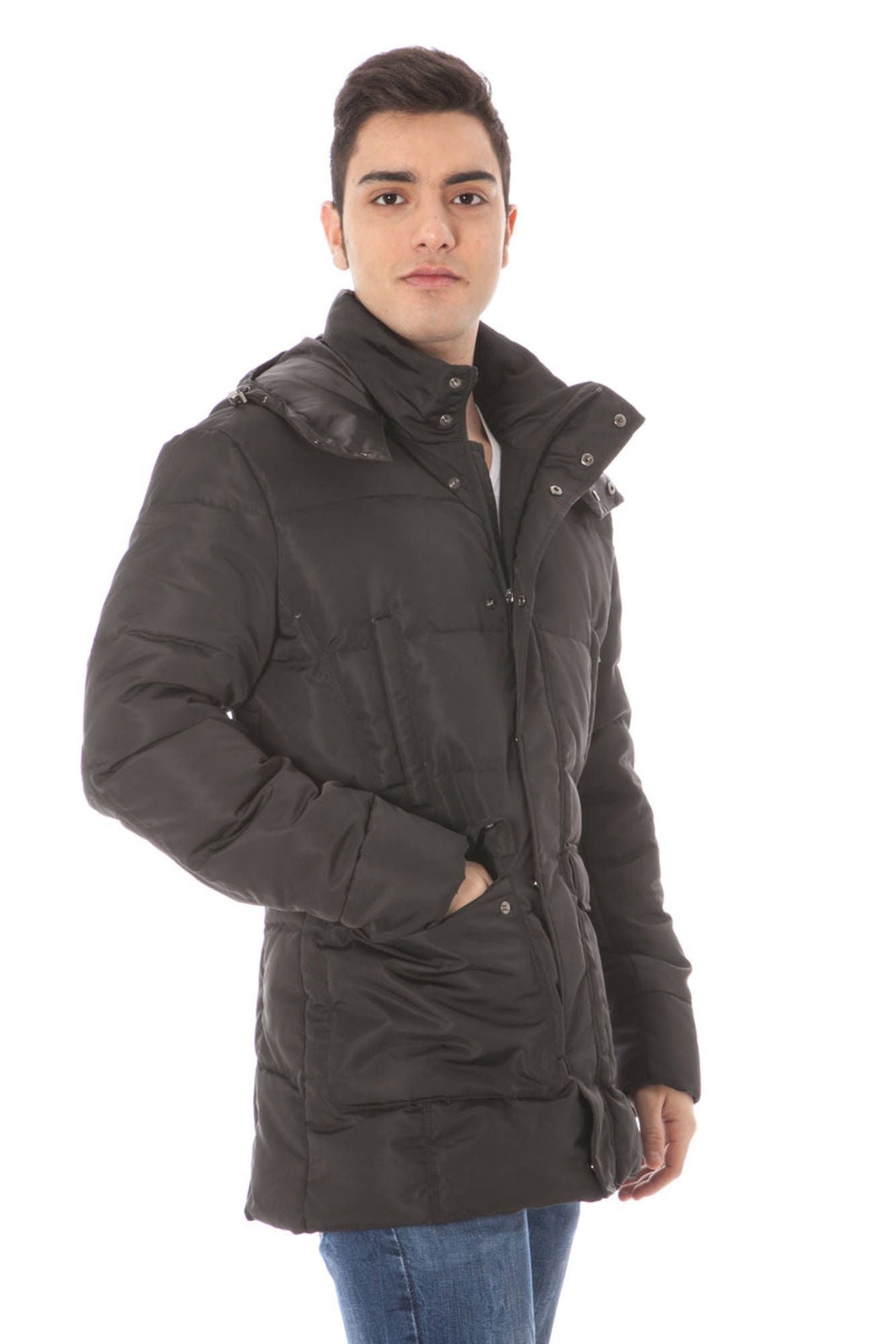 Sleek Long Sleeve Down Jacket with Hood