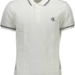 Elegant White Cotton Polo with Contrast Detailing