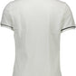 Elegant White Cotton Polo with Contrast Detailing