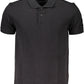 Sleek Black Cotton Polo Shirt