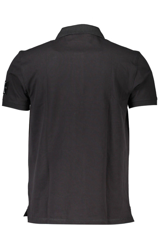 Sleek Black Cotton Polo Shirt