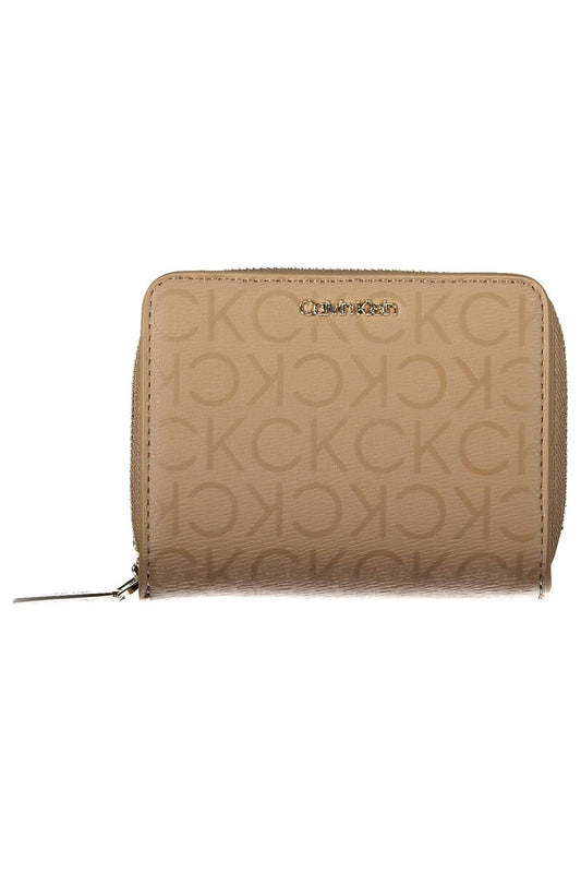 Beige Polyester Wallet with RFID Blocking