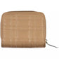 Elegant Beige Zip Wallet with RFID Lock