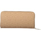 Elegant Beige Wallet with Secure Zip Closure