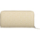 Beige Polyester Zip Wallet with RFID Block