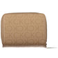 Beige Polyester Wallet with RFID Blocking