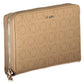 Elegant Beige Wallet with Secure Zip Closure