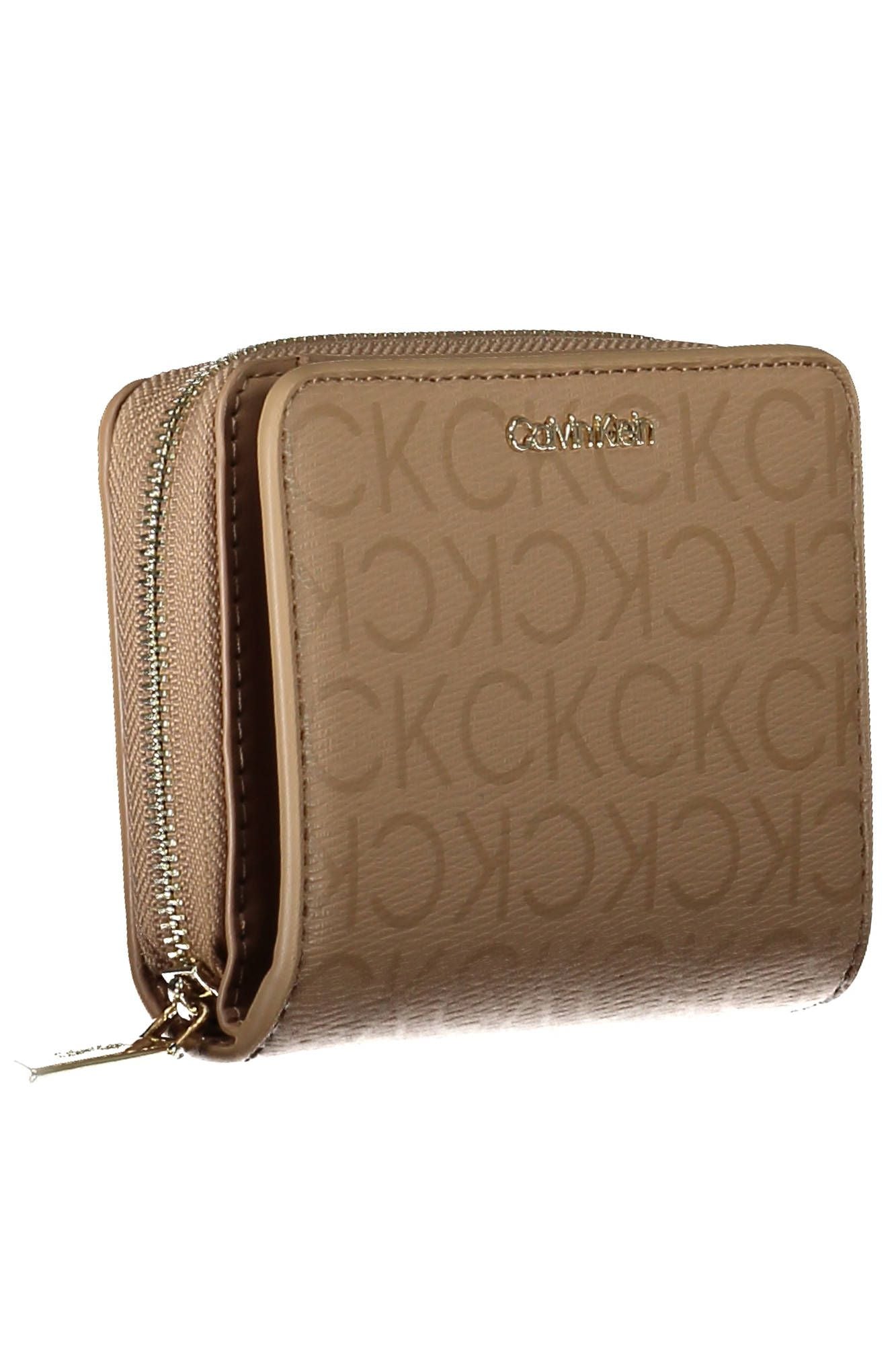 Beige Polyester Wallet with RFID Blocking