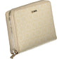 Beige Polyester Zip Wallet with RFID Block