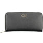 Sleek Black Polyurethane Wallet with Logo
