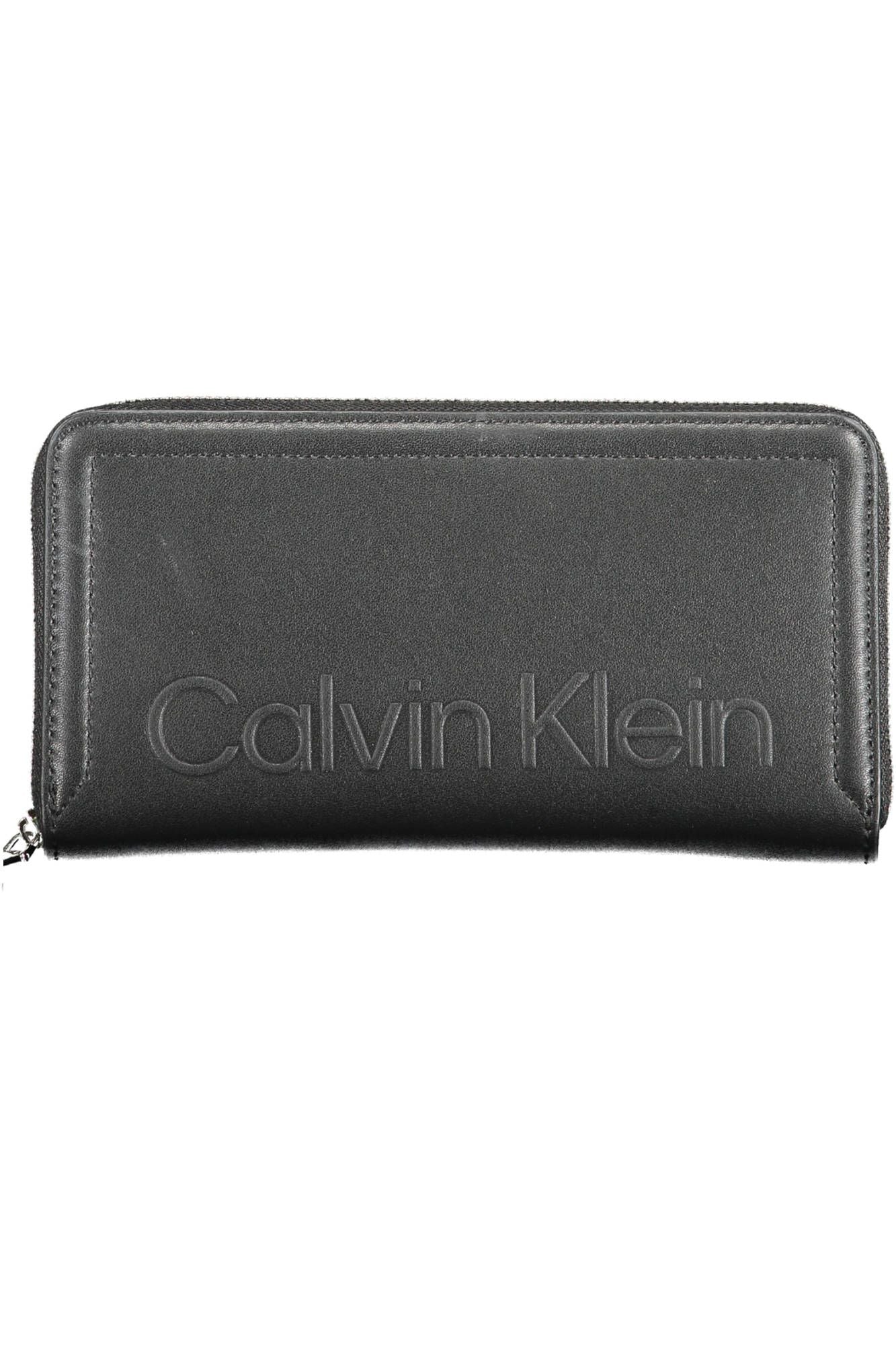 Elegant Black Polyurethane Wallet with RFID Lock