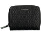 Sleek Black Polyester Wallet with Chic Details
