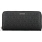 Elegant Black Polyester Wallet with Coin Purse