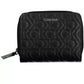 Elegant Black Zip Wallet with Contrast Detailing