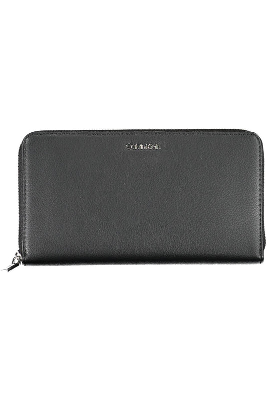 Elegant Dual Compartment Black Wallet