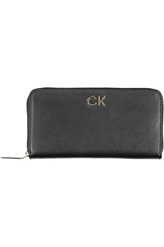 Elegant Black Five-Compartment Wallet