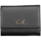 Sleek Polyurethane Black Wallet with RFID Lock