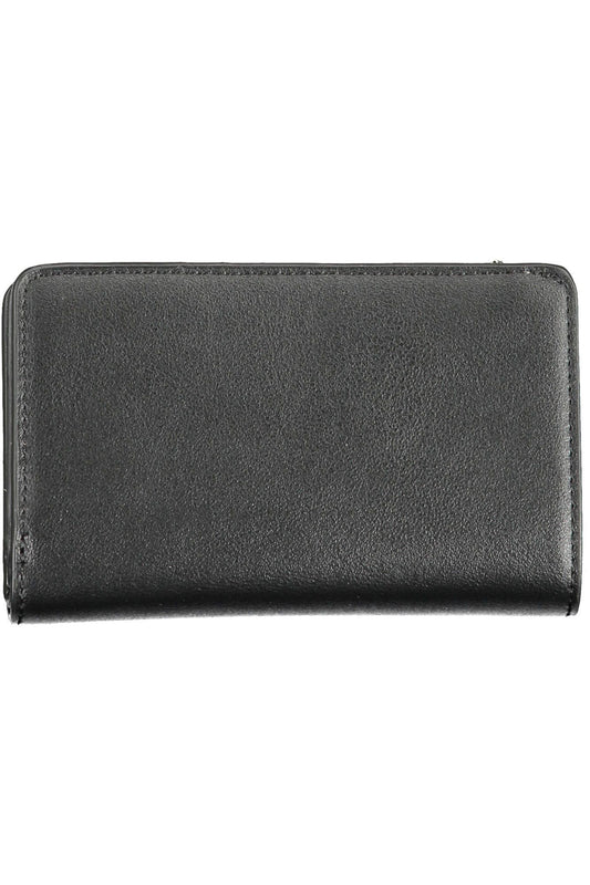 Elegant Black Polyester Wallet with RFID Lock