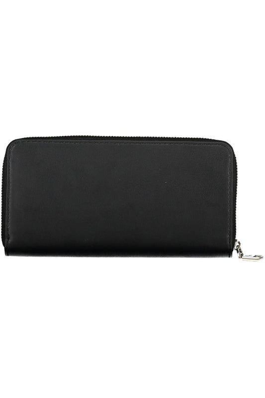 Chic Black Polyurethane Wallet with RFID Block