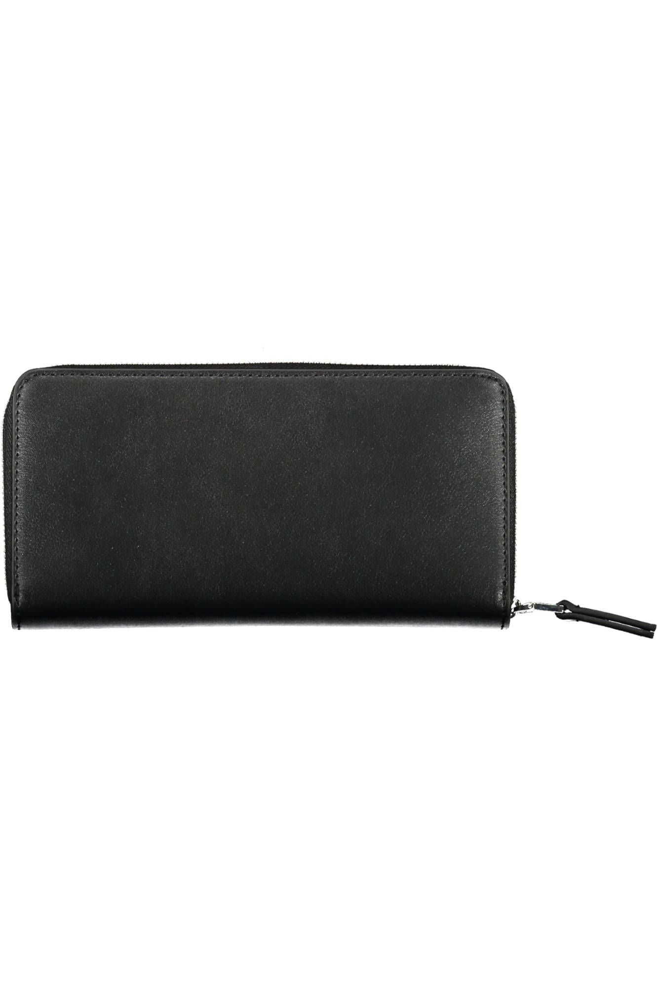 Chic Black Polyurethane Wallet with RFID Block