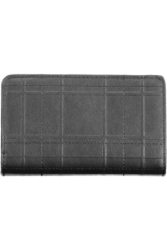 Chic Black Tri-Fold Wallet with RFID Lock