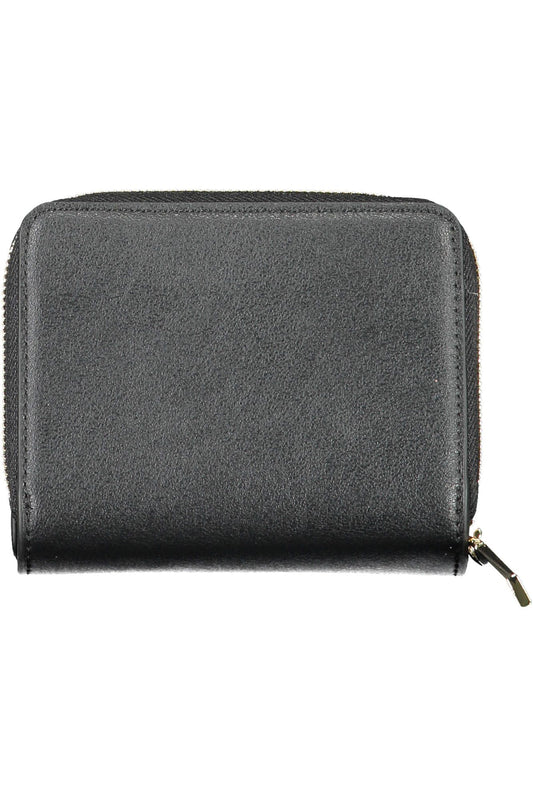 Elegant Black Polyester Wallet with RFID Lock