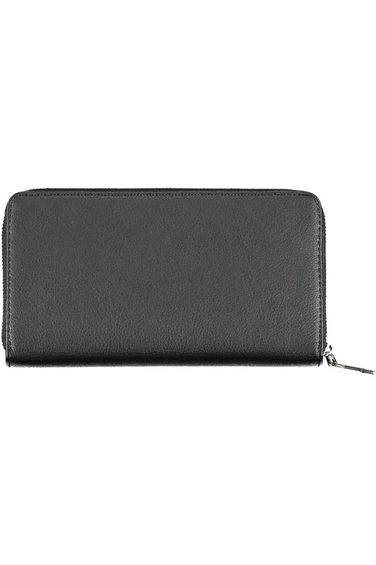 Elegant Dual Compartment Black Wallet