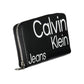 Chic Black Polyurethane Wallet with RFID Block