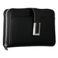 Elegant Black Polyester Wallet with Contrasting Details