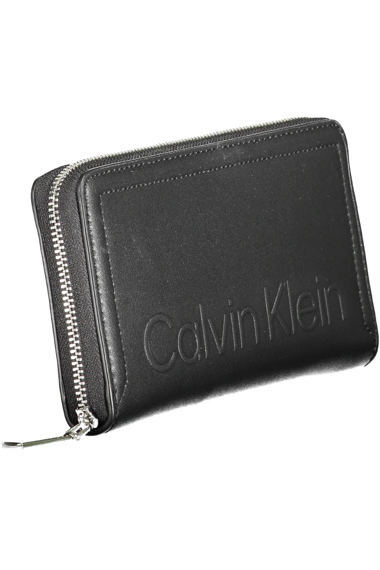 Elegant Black Polyurethane Wallet with RFID Lock