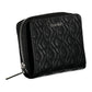 Sleek Black Polyester Wallet with Chic Details