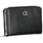 Elegant Black Polyester Wallet with Zip Closure