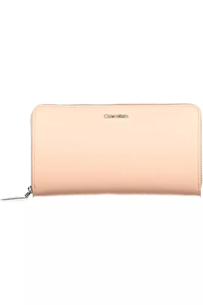 Chic Pink Polyethylene Wallet with RFID Blocking